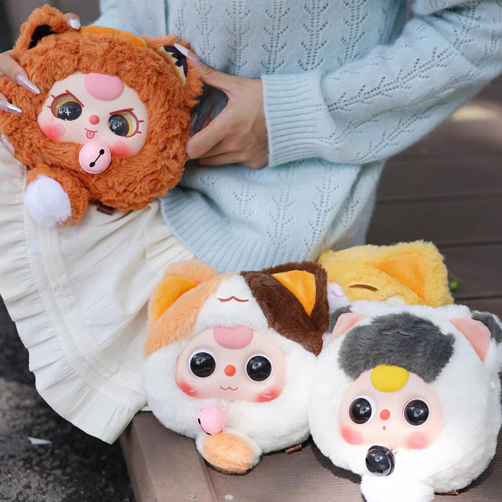 Baby Three Fortune Cat Plush Zipper Bag Series Blind Box