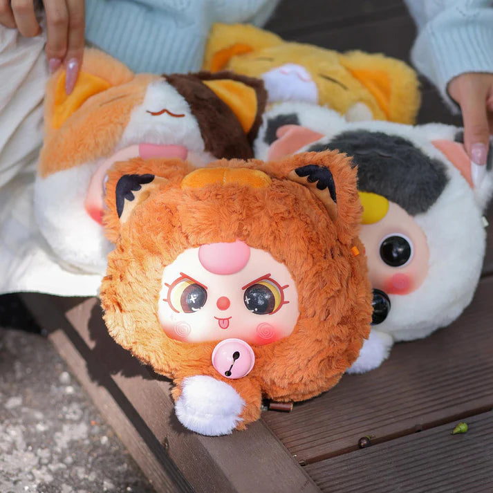 Baby Three Fortune Cat Plush Zipper Bag Series Blind Box