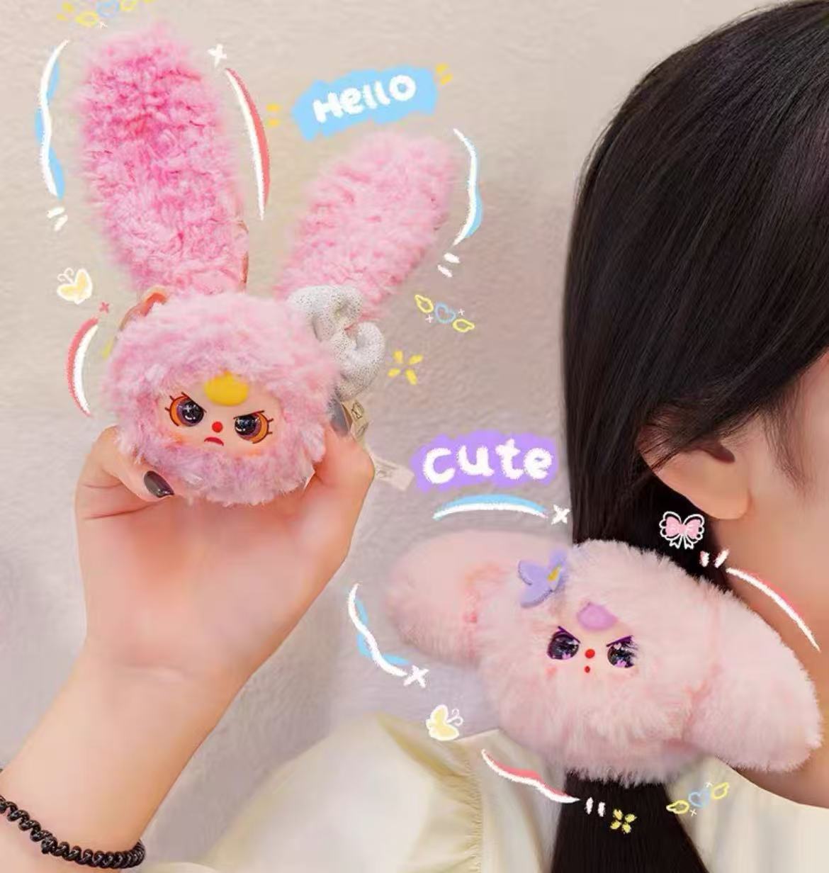 Special deal:BabyThree Flower Hair Ring Blind box buy 3 get 1 keychain