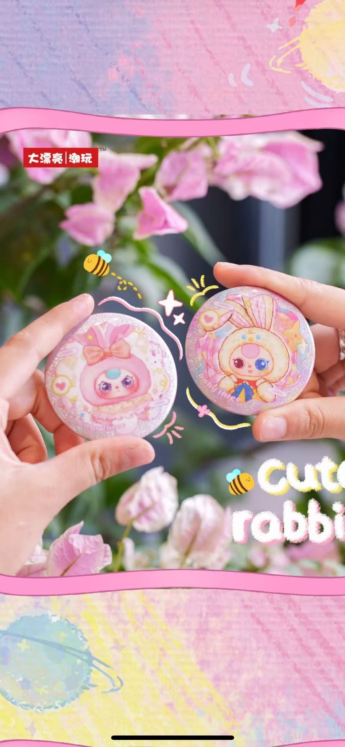 Baby three badge pin buttons