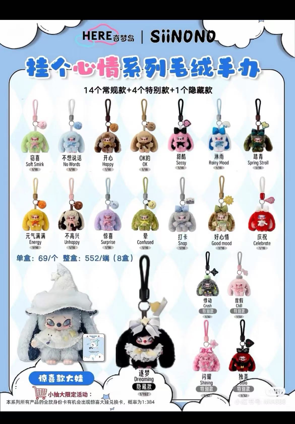 MINISO - SINONO "Happy Mood" Series Soft Toy Blind Box